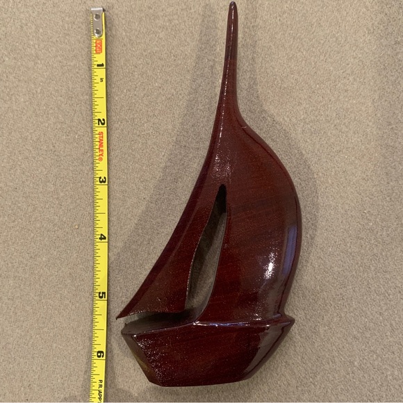 New Medford Mahogany Creations Genuine Barbados Mahogany Wood FISH and SAILBOAT - Picture 12 of 16